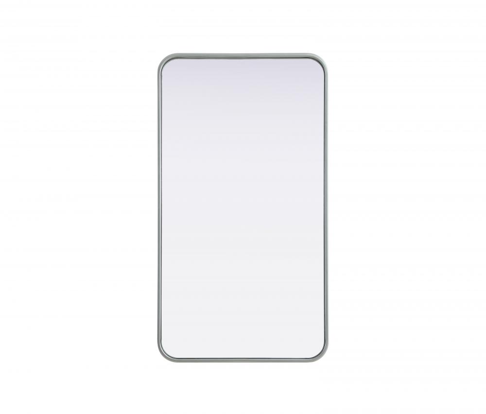 R Corner Mirror 20&#34;x36&#34;x2&#34; Silver
