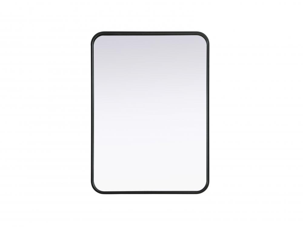 R Corner Mirror 22&#34;x30&#34;x2&#34; Black