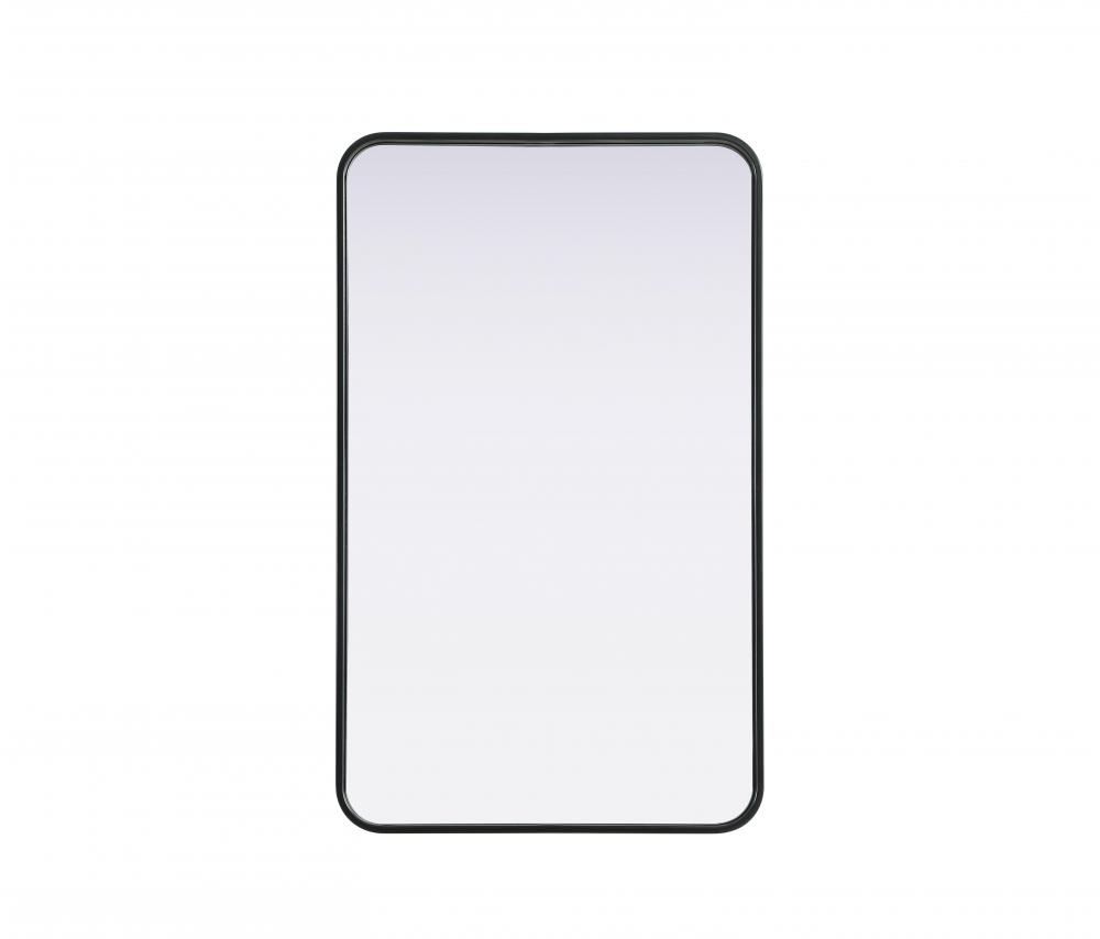 R Corner Mirror 22&#34;x36&#34;x2&#34; Black