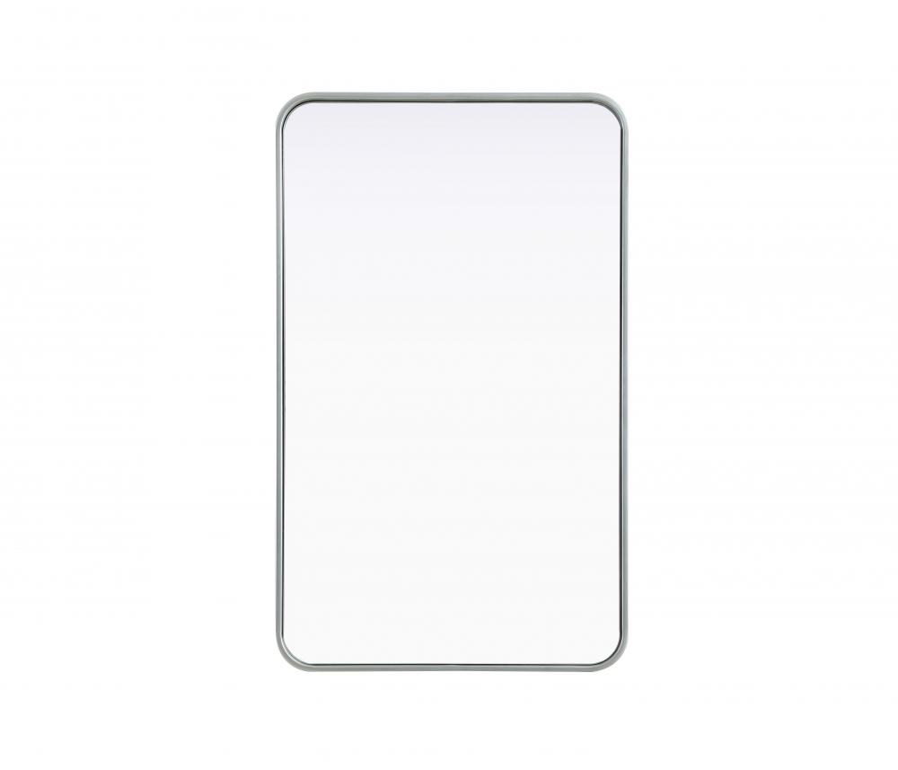 R Corner Mirror 22&#34;x36&#34;x2&#34; Silver
