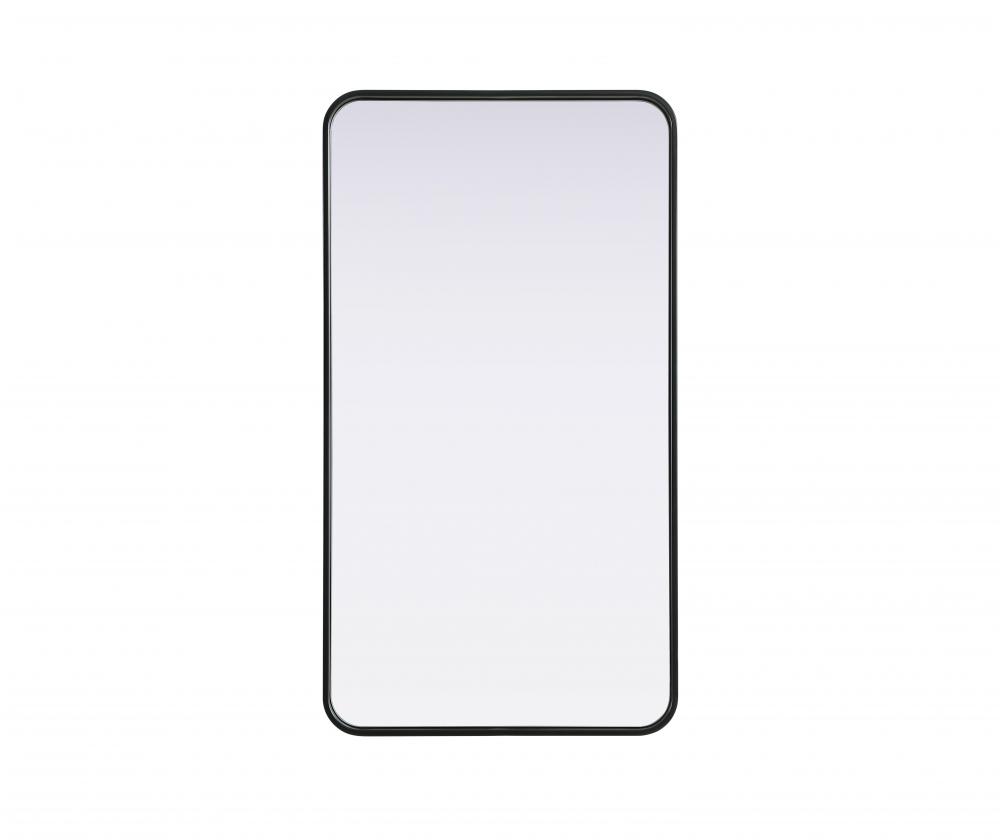 R Corner Mirror 22&#34;x40&#34;x2&#34; Black