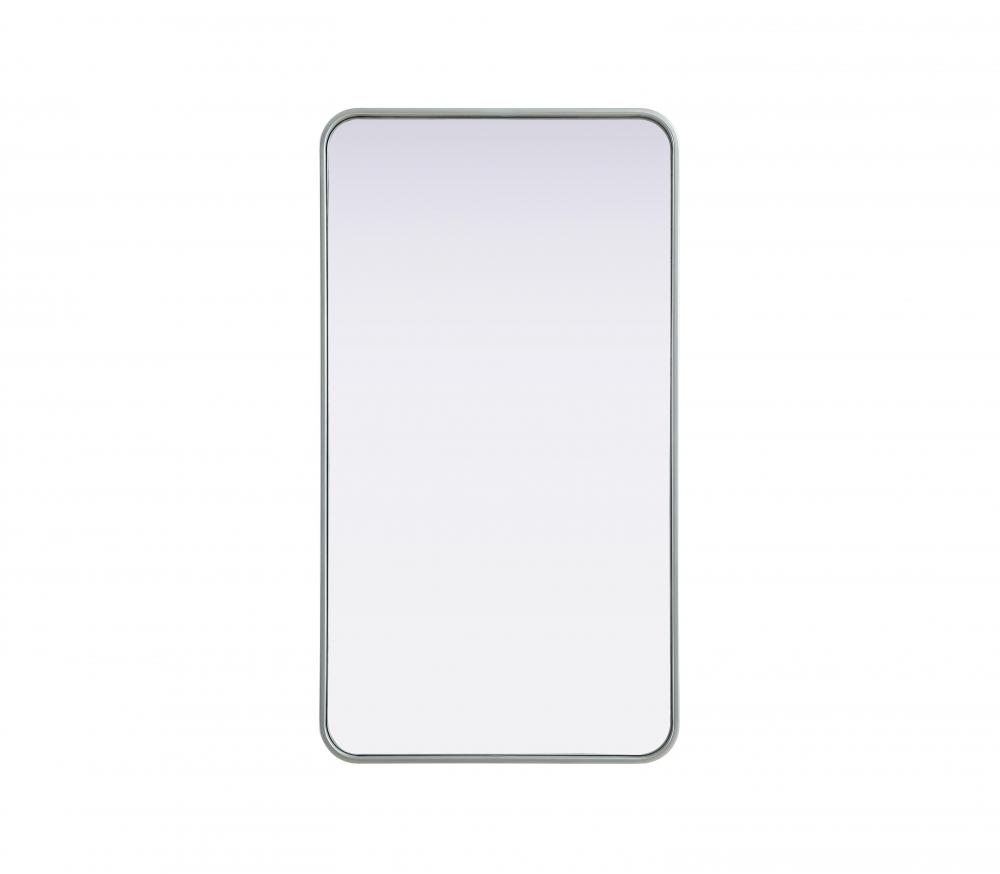 R Corner Mirror 22&#34;x40&#34;x2&#34; Silver