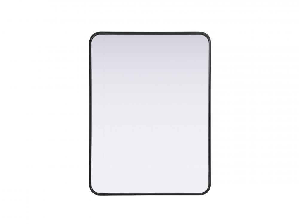 R Corner Mirror 24&#34;x32&#34;x2&#34; Black