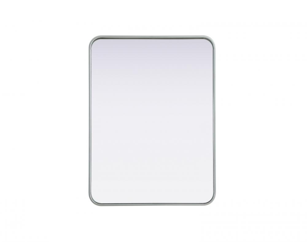 R Corner Mirror 24&#34;x32&#34;x2&#34; Silver