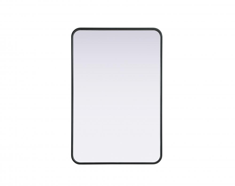 R Corner Mirror 24&#34;x36&#34;x2&#34; Black