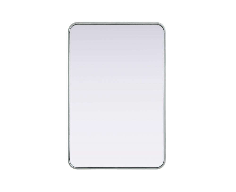 R Corner Mirror 24&#34;x36&#34;x2&#34; Silver