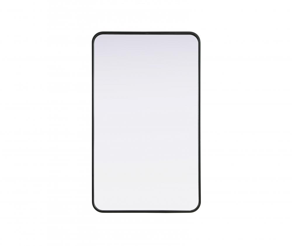 R Corner Mirror 24&#34;x40&#34;x2&#34; Black