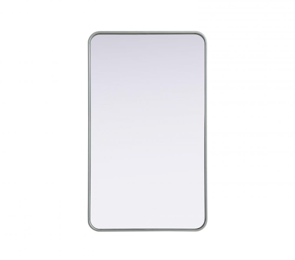 R Corner Mirror 24&#34;x40&#34;x2&#34; Silver
