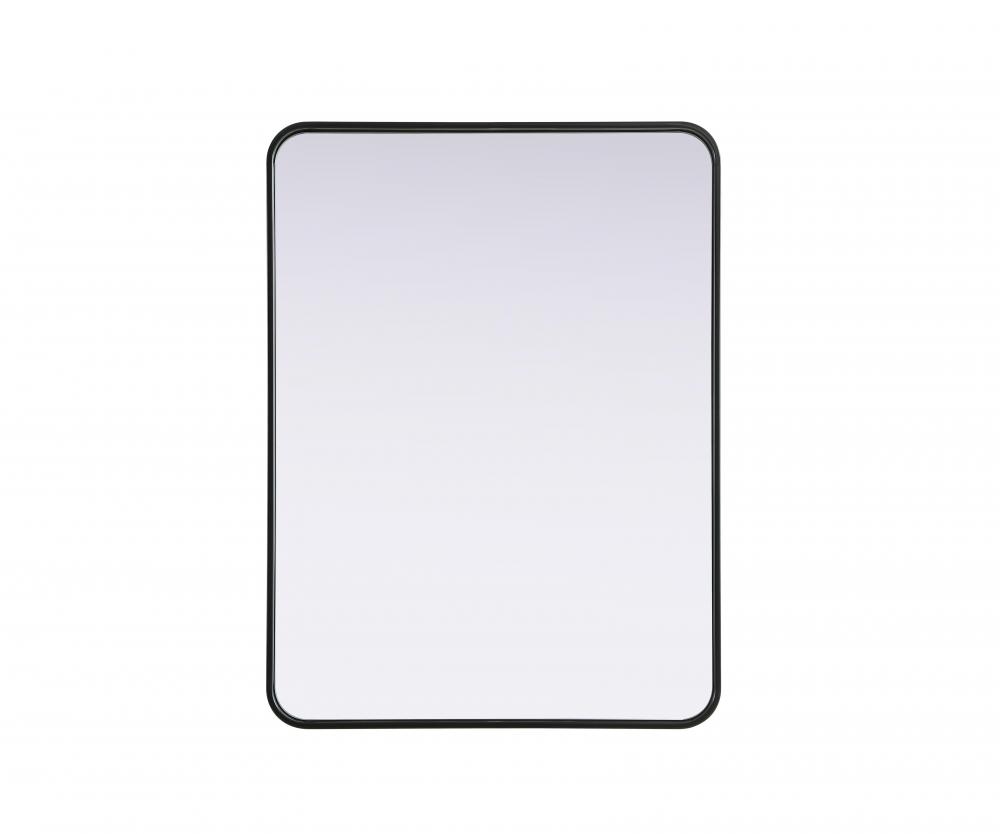 R Corner Mirror 27&#34;x36&#34;x2&#34; Black
