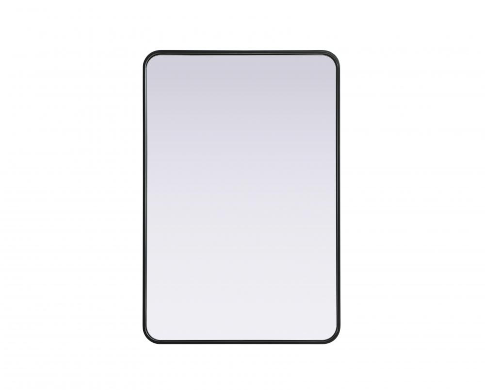 R Corner Mirror 27&#34;x40&#34;x2&#34; Black