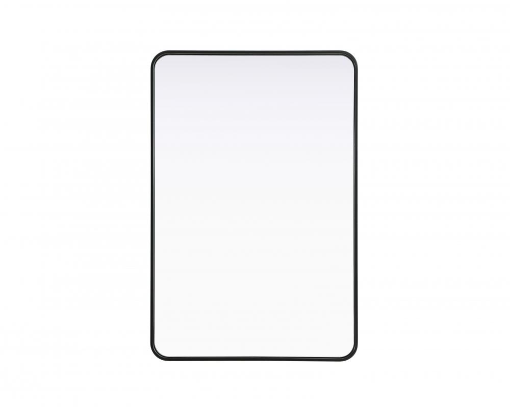 R Corner Mirror 28&#34;x42&#34;x2&#34; Black