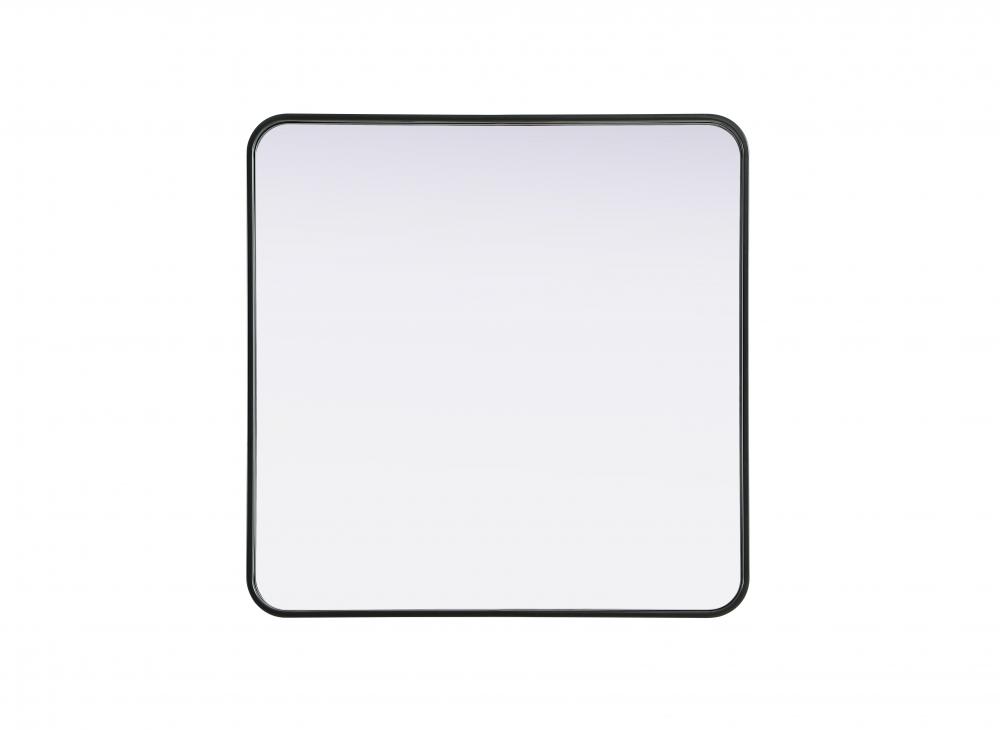 R Corner Square Mirror 30&#34;x30&#34;x2&#34; black