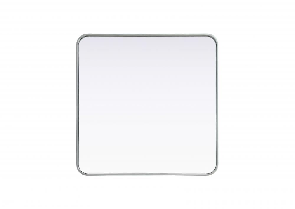 R Corner Square Mirror 30&#34;x30&#34;x2&#34; silver