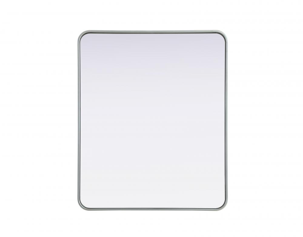 R Corner Mirror 30&#34;x36&#34;x2&#34; Silver