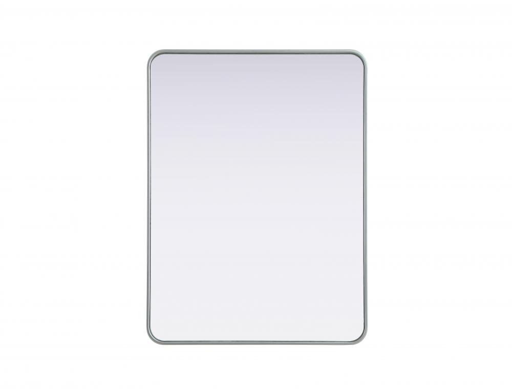 R Corner Mirror 30&#34;x40&#34;x2&#34; Silver
