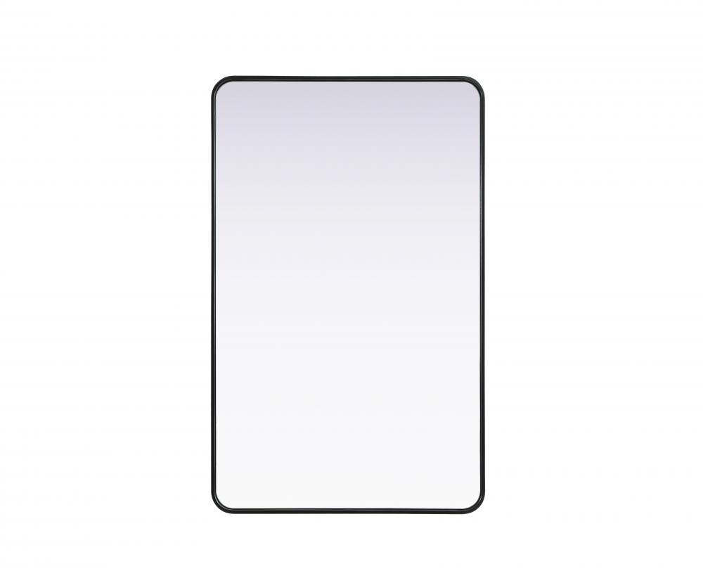 R Corner Mirror 30&#34;x48&#34;x2&#34; Black
