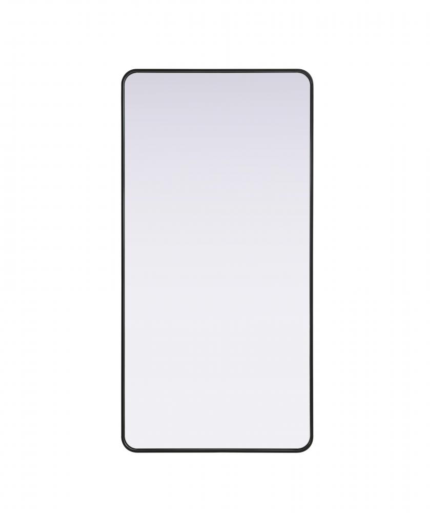 R Corner Mirror 30&#34;x60&#34;x2&#34; Black