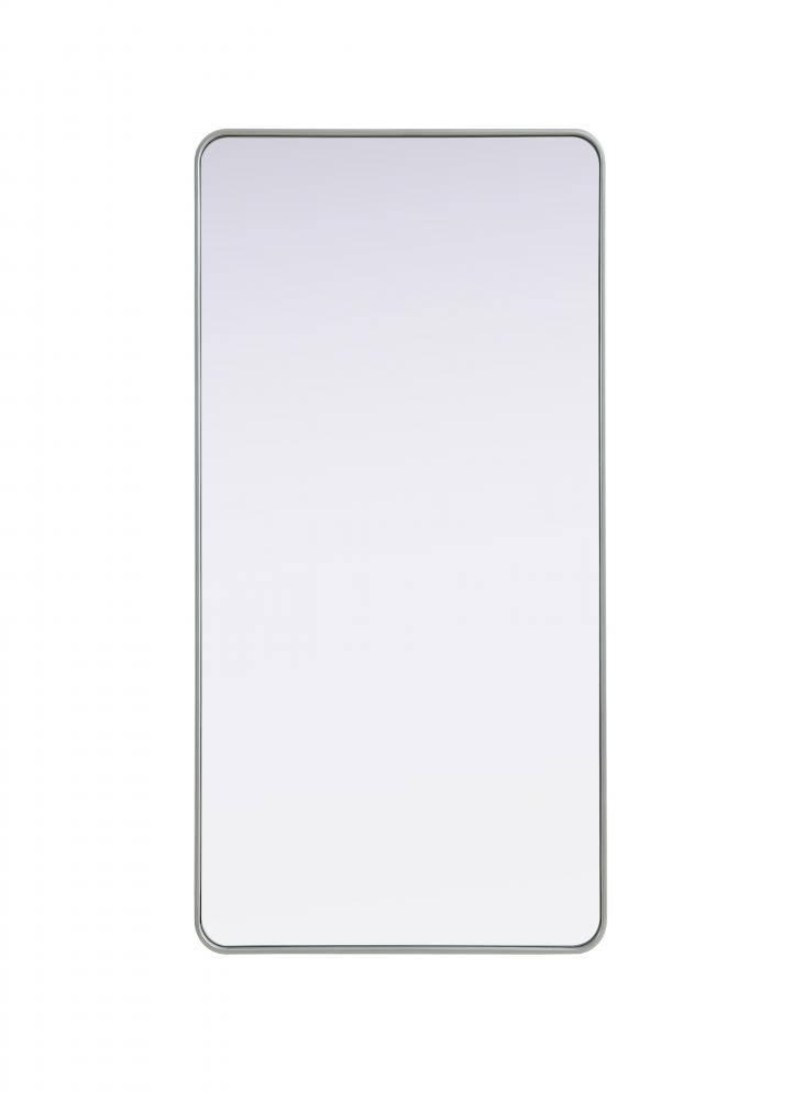R Corner Mirror 30&#34;x60&#34;x2&#34; Silver