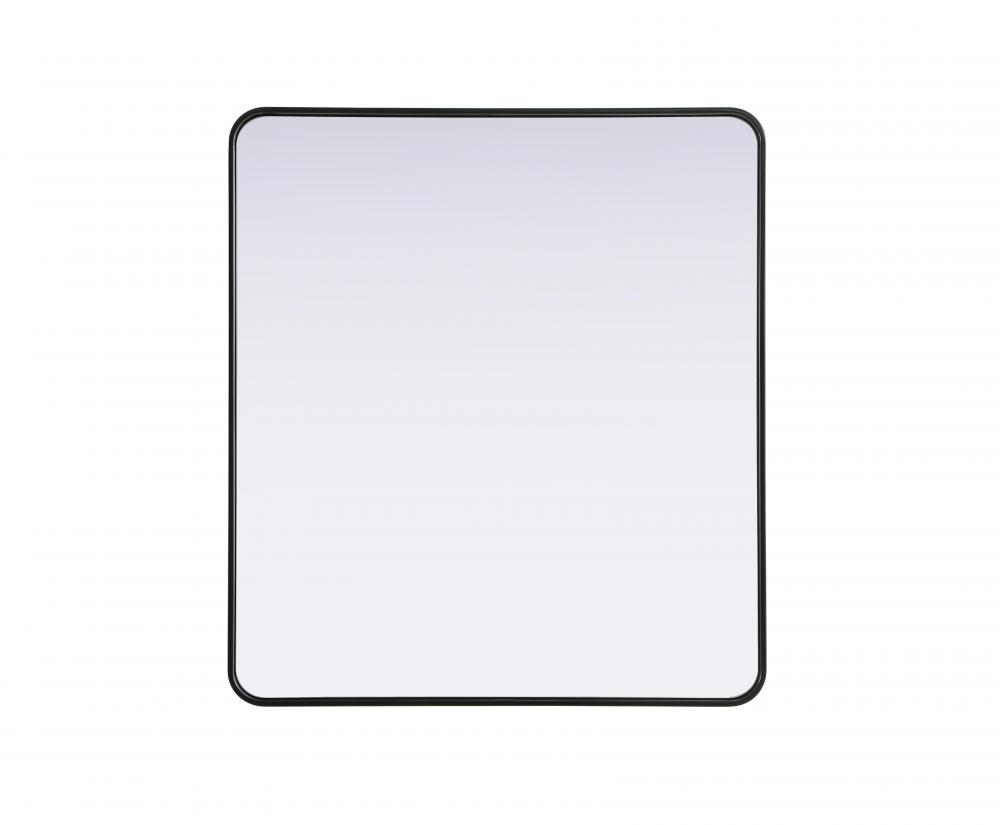 R Corner Mirror 36&#34;x40&#34;x2&#34; Black