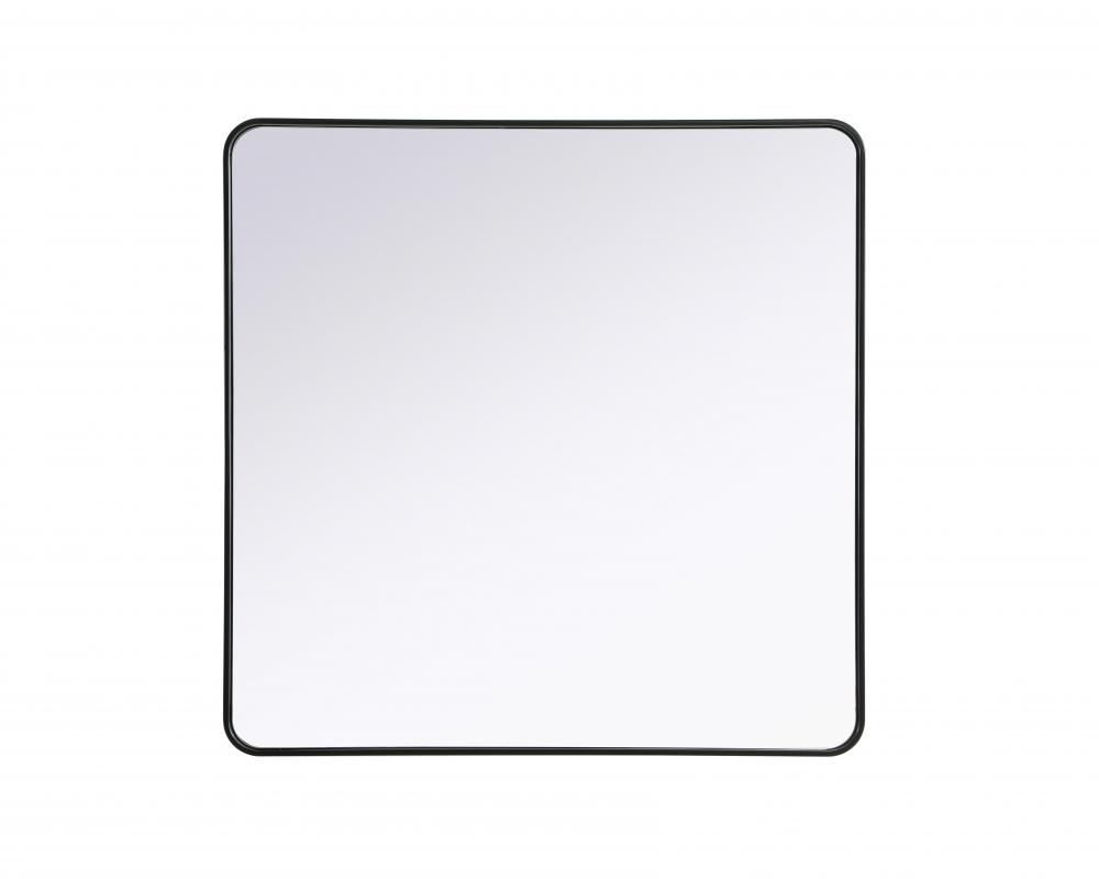 R Corner Square Mirror 42&#34;x42&#34;x2&#34; black