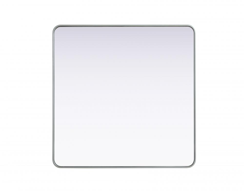 R Corner Square Mirror 42&#34;x42&#34;x2&#34; silver
