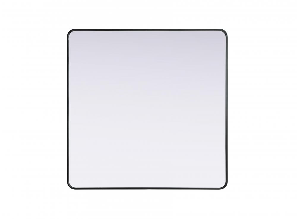 R Corner Square Mirror 48&#34;x48&#34;x2&#34; black