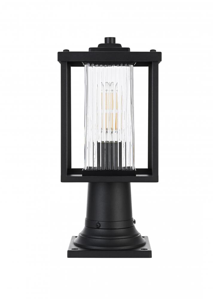 Outdoor Pole Light L7&#34; H14.5&#34; E7&#34; L1 Black