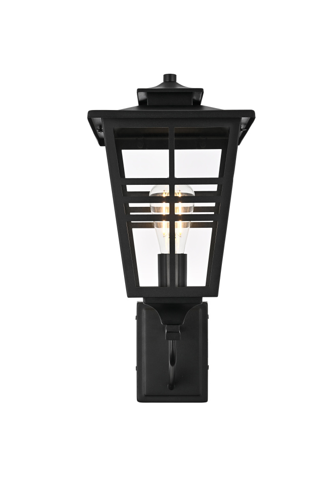 Wall sconce W8.5&#34; E10.5&#34; H19.5&#34; L1 Black