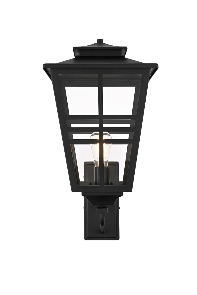 Wall sconce W12&#34; E14&#34; H24&#34; L1 Black (1Box)