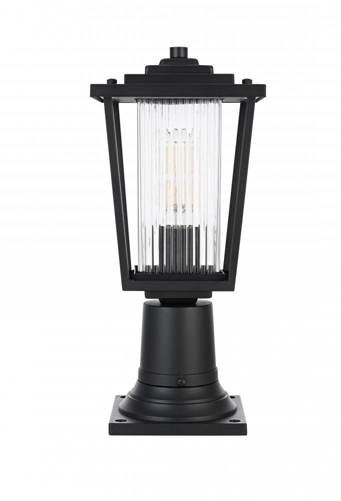 Outdoor Pole Light L6.5&#34; H15.5&#34; E6.6&#34; L1 Black