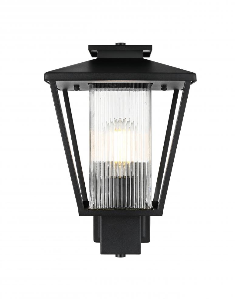 Wall sconce W10&#34; H15&#34; E10&#34; L1 Black