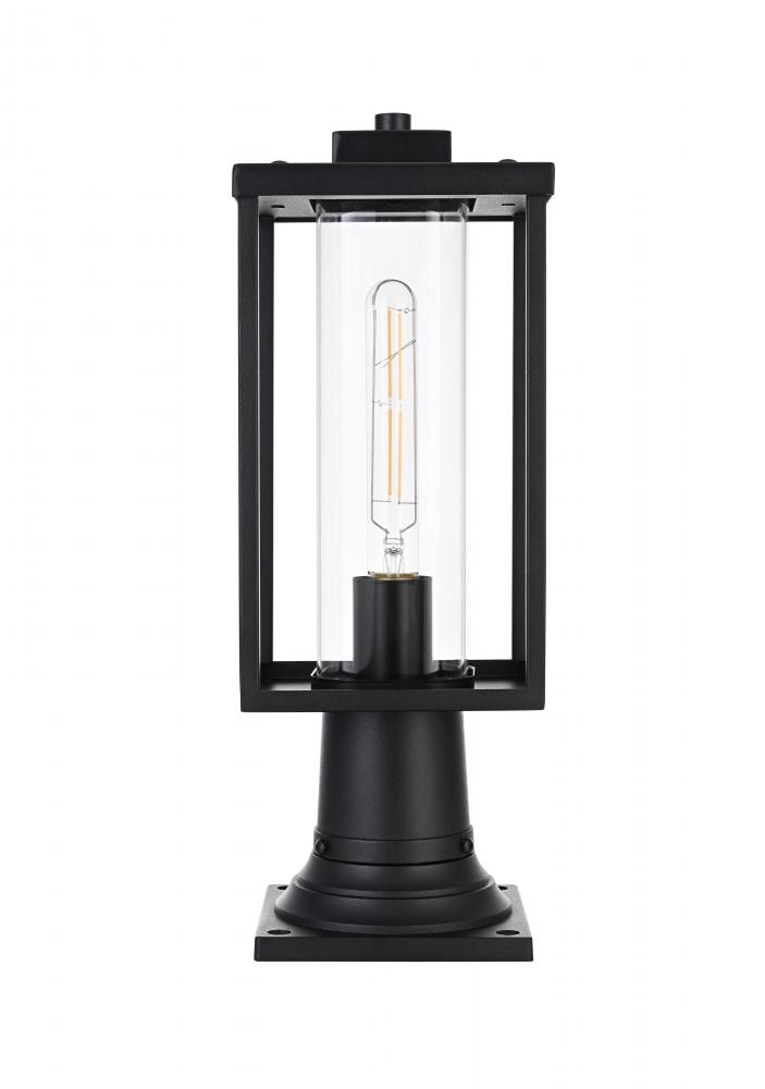 Outdoor Pole Light L6&#34; H16.5&#34; E6&#34; L1 Black