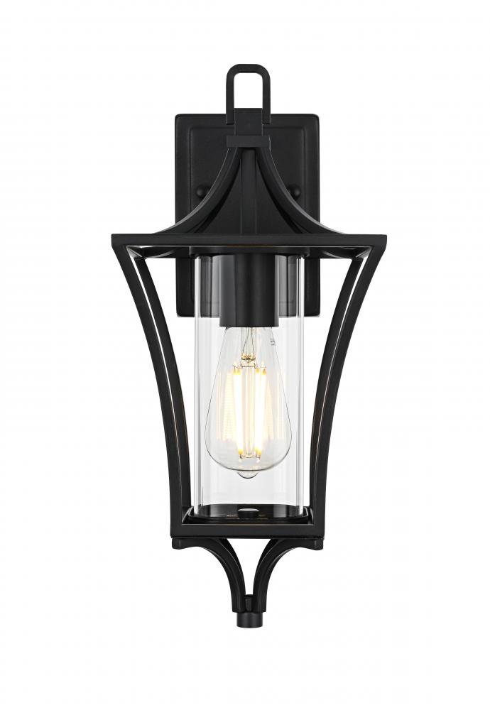 Wall sconce W7&#34; H16&#34; E8&#34; L1 Black