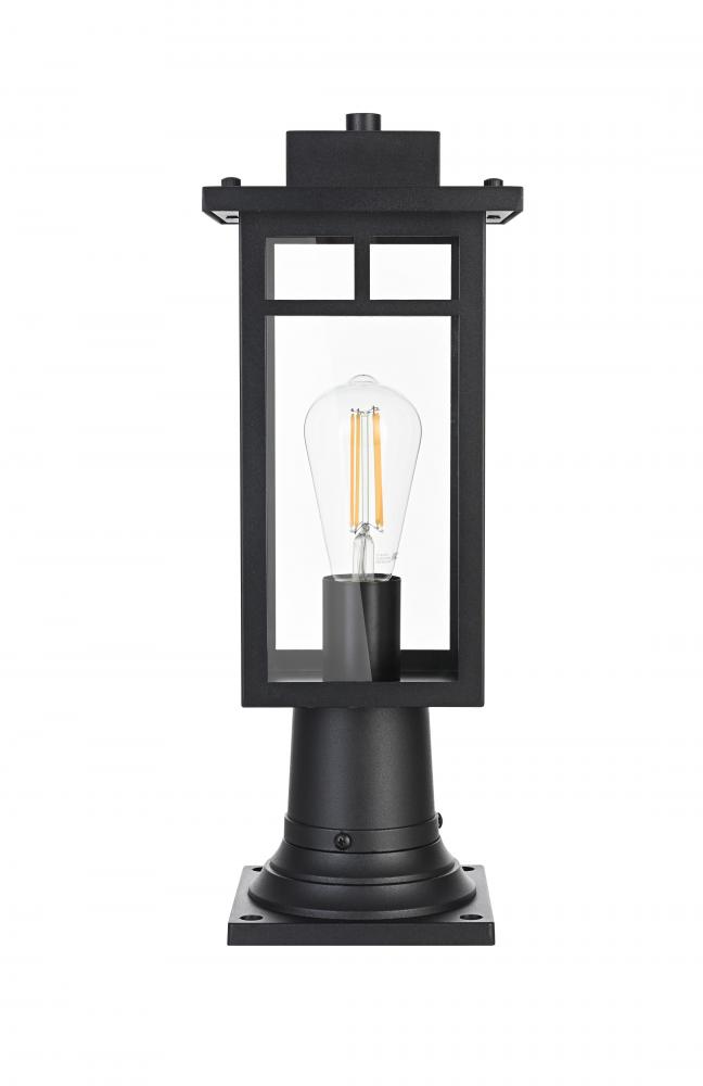 Outdoor Pole Light L6.5&#34; W6.5&#34; H17.5&#34; L1 Black