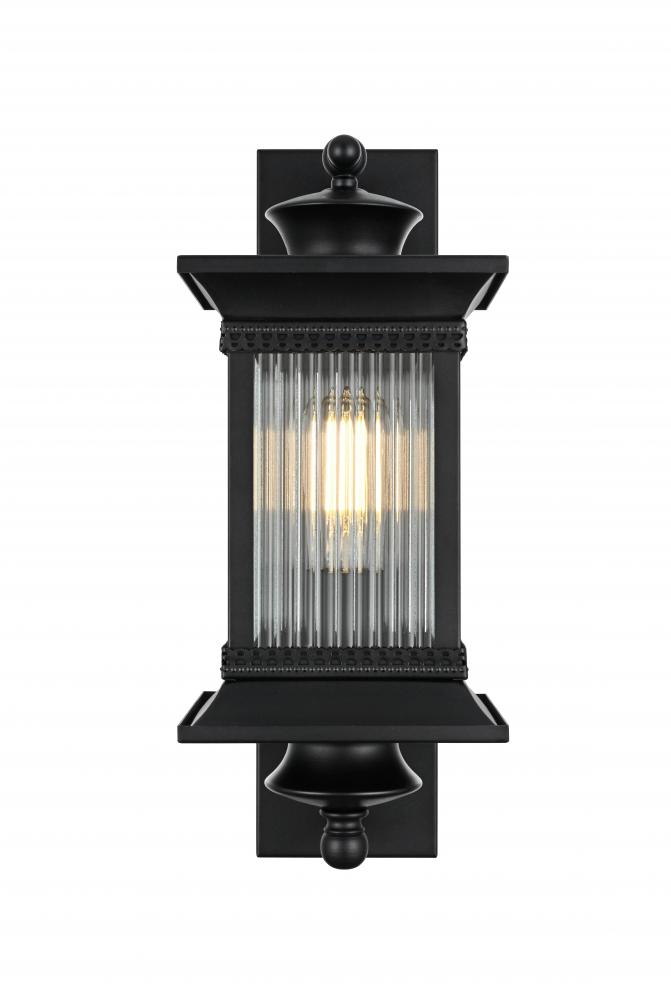 Wall sconce W7.&#34; H18.5&#34; E9&#34; L1 Black