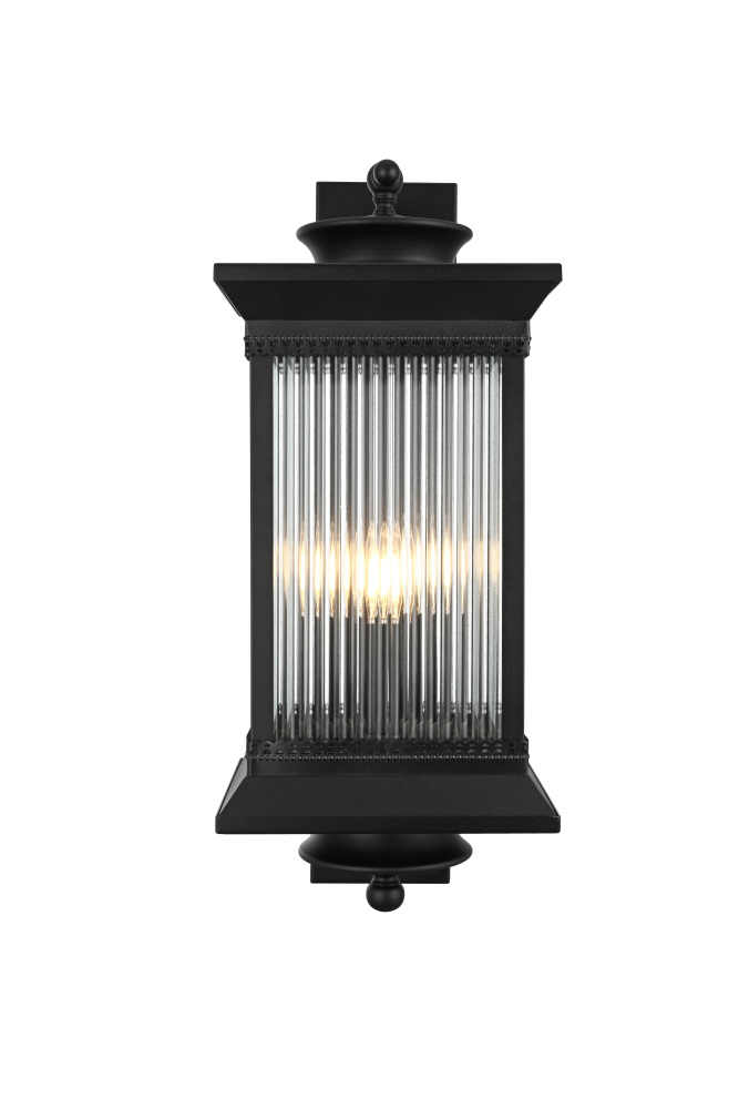 Wall sconce W9.5&#34;E11.5&#34; H23.5&#34;  L3 Black (1Box)