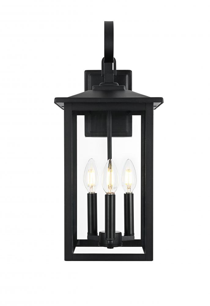 Wall sconce W9&#34; H20&#34;E10 &#34; L3 Black