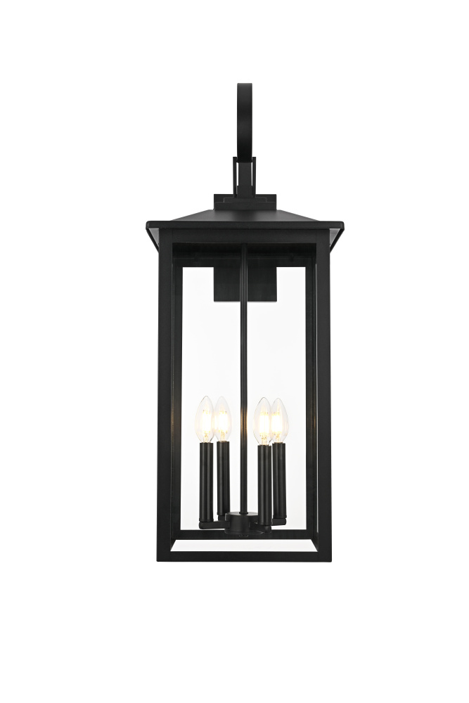 Wall sconce W12&#34; E13&#34; H31&#34; L4 Black (1Box)