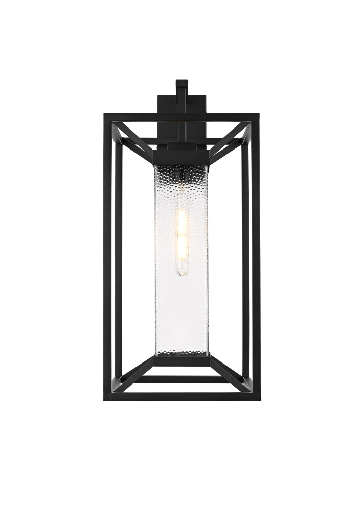 Wall sconce W12&#34; E13&#34; H25.5&#34; L1 Black (1Box)