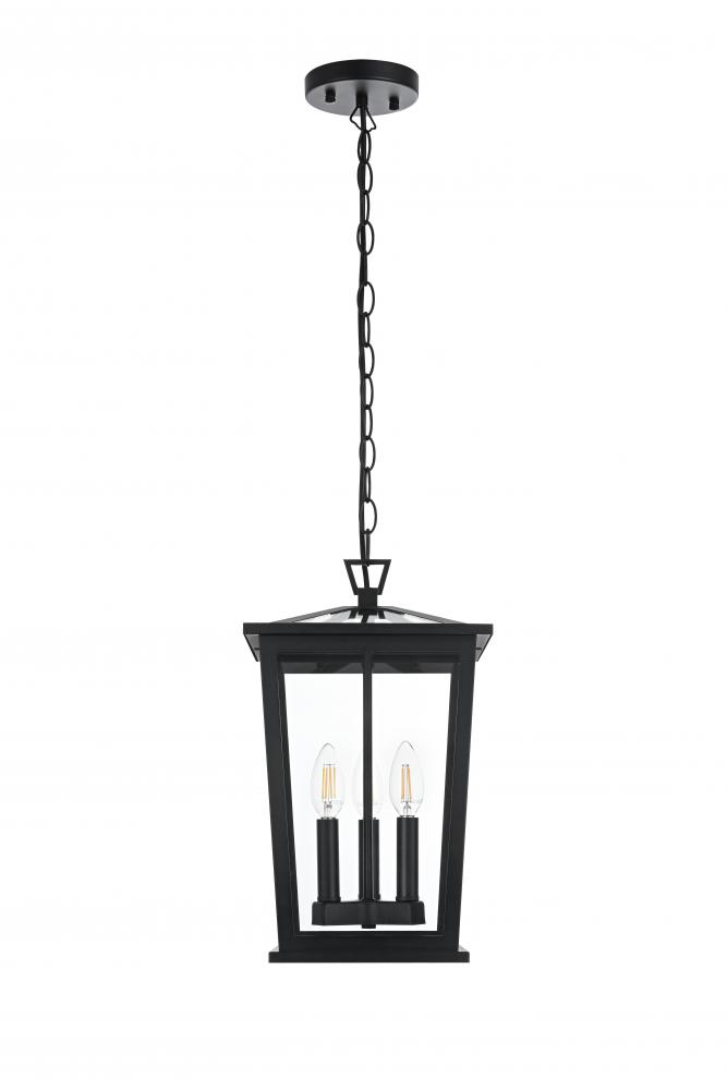Outdoor Hanging L9.5&#34; W9.5&#34; H16&#34; L3 Black