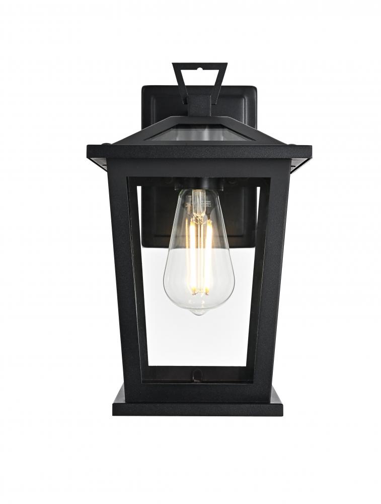 Wall sconce W7&#34; H12&#34; E8&#34; L1 Black