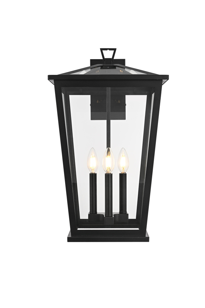 Wall sconce W12.5&#34; E11&#34; H22&#34; L3 Black (1Box)