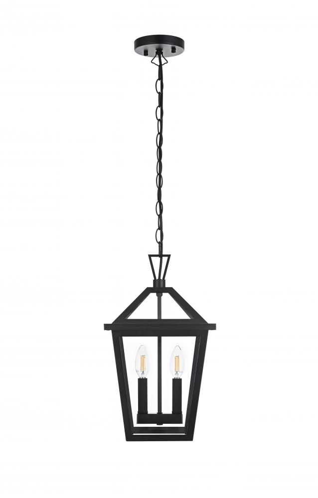 Outdoor Hanging L10&#34; W10&#34; H17&#34; L2 Black