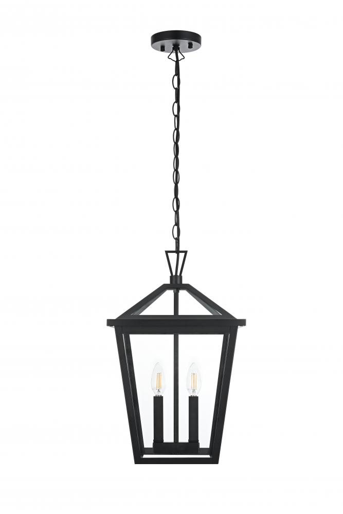 Outdoor Hanging L12&#34; W12&#34; H19&#34; L2 Black