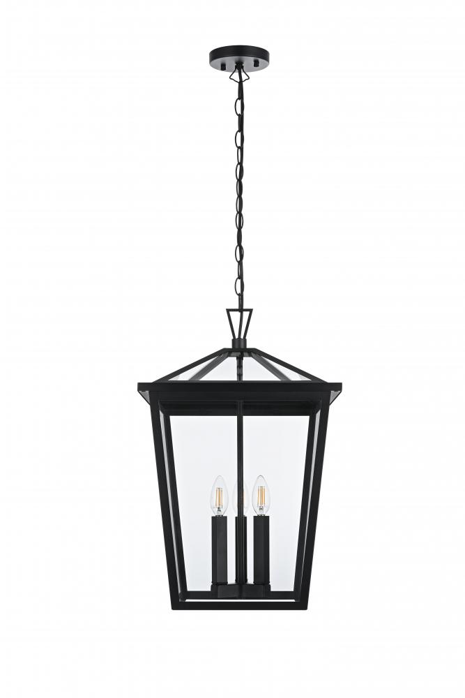 Outdoor Hanging L14&#34; W14&#34; H22&#34; L3 Black