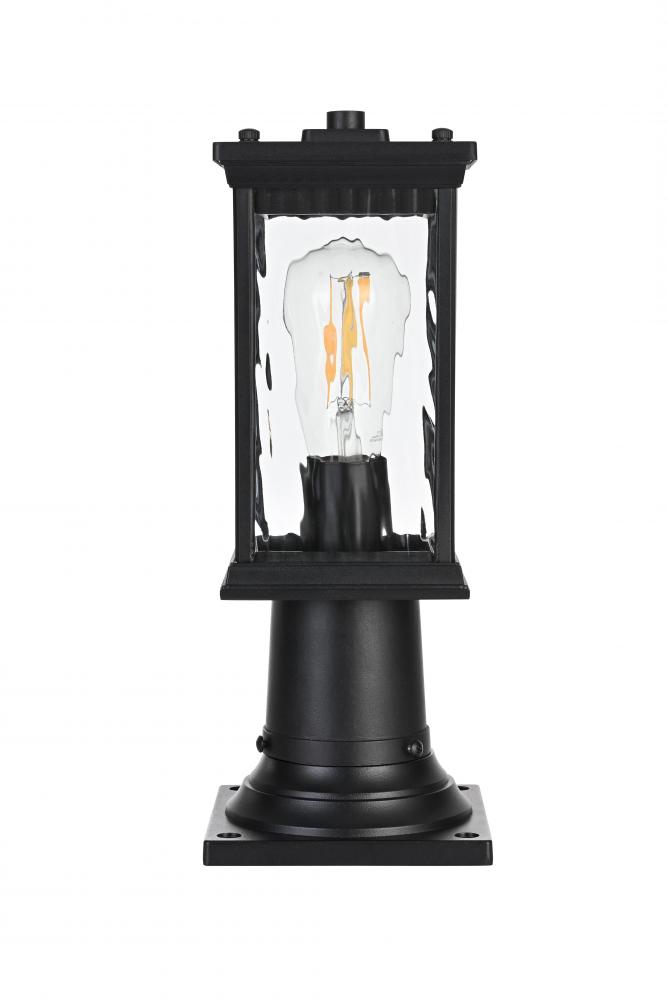 Outdoor Pole Light L5&#34; W5&#34; H14&#34; L1 Black