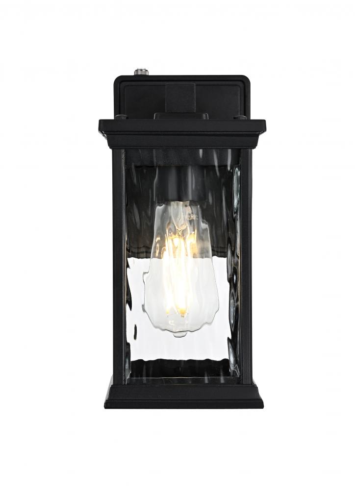Wall sconce W5&#34; H10.5&#34; E6&#34; L1 Black