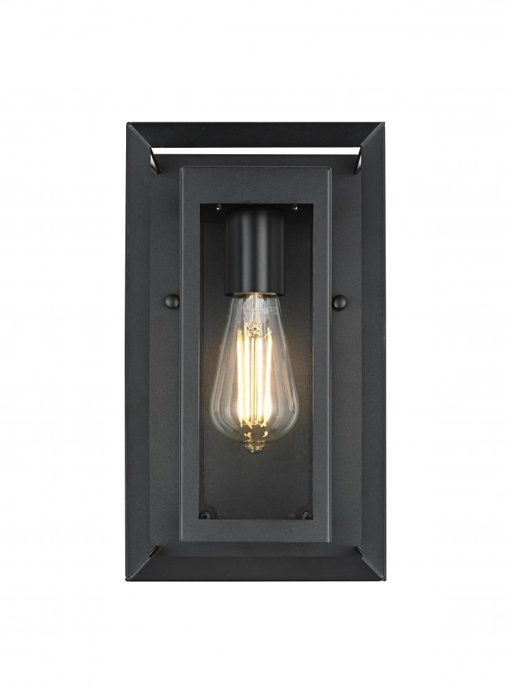 Wall sconce W7&#34; H12&#34; E6&#34; L1 Black