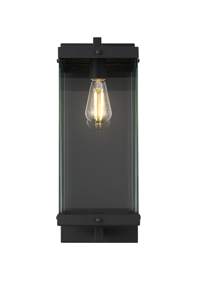 Wall Sconce W7.9&#34; E9.5&#34; H20.5&#34; Black