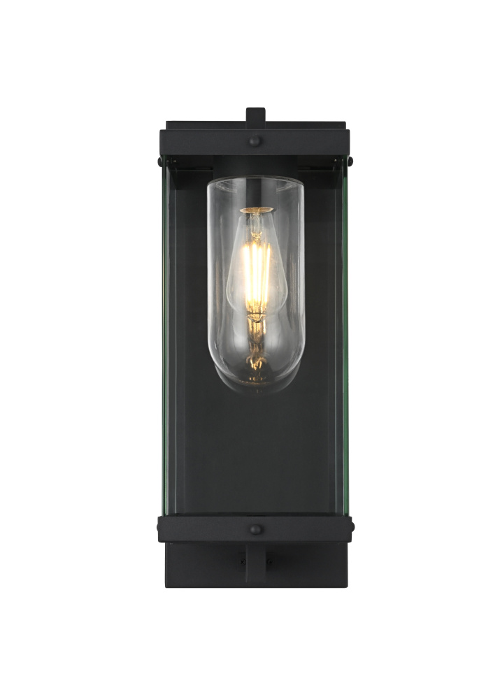 Wall Sconce W7.9&#34; E9.5&#34; H20.5&#34; Black